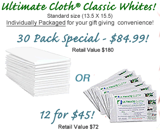 Everyone loves the Ultimate Cloth Classic White Cloths! They make the best gifts for those special people on your holiday list!
